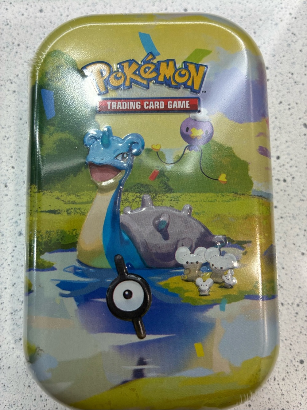 Trading Card Game Metal Tin - Blue/Green Design